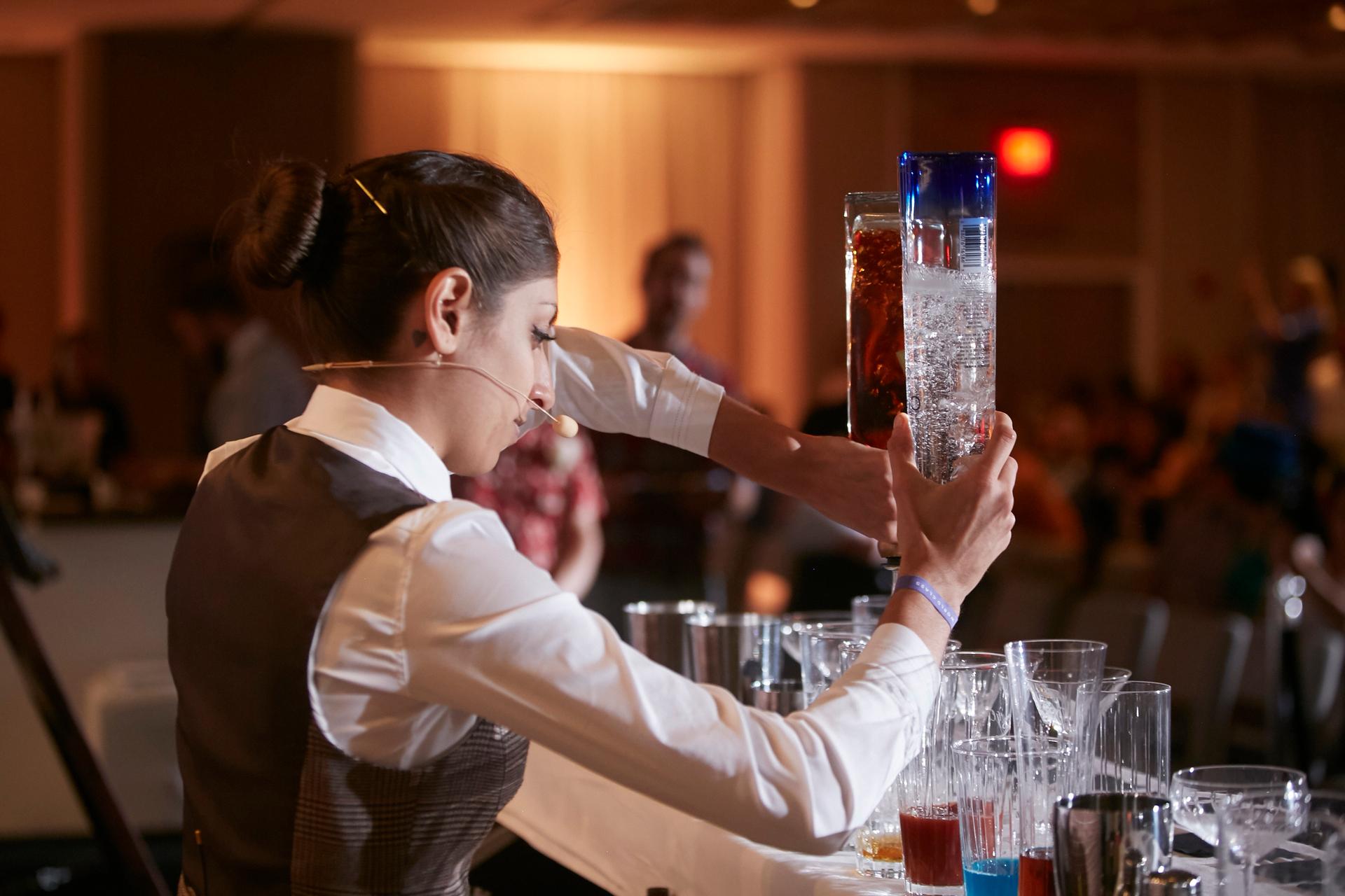 Spain Bartender making a drink