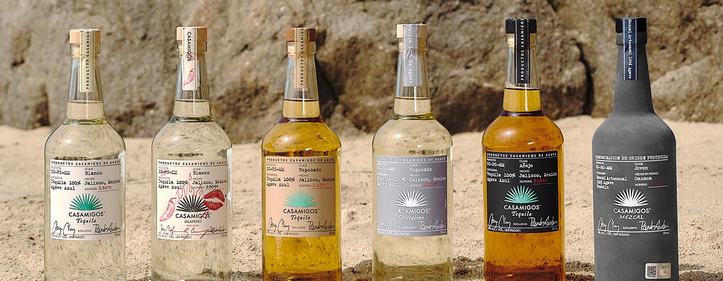 Selection of Casamigos bottles