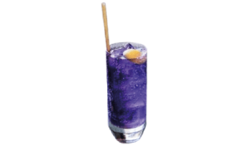 Glittering frozen ube highball 