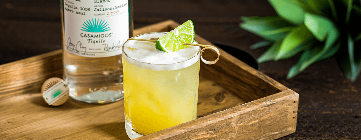 Casamigos bottle and cocktail