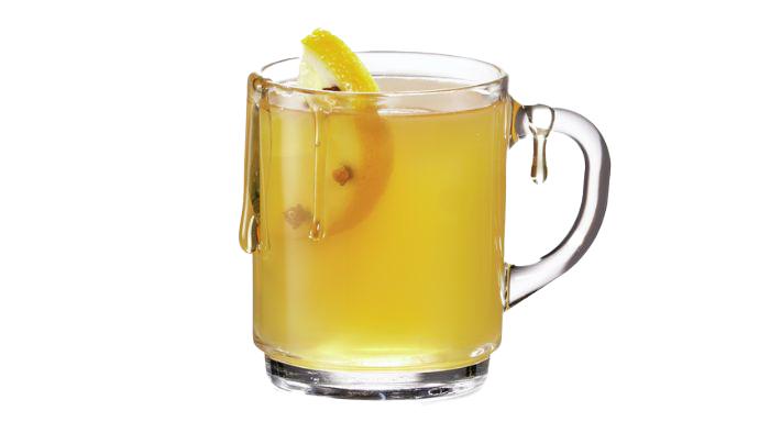 GORDON’S APPLE HOT TODDY WITH LEMON SLICE