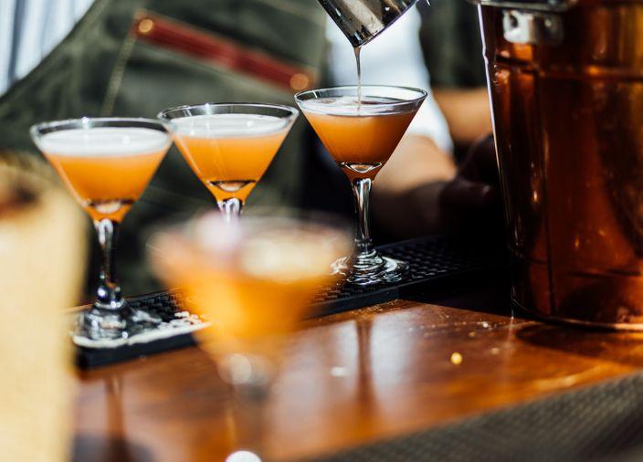 Manhattan cocktails.