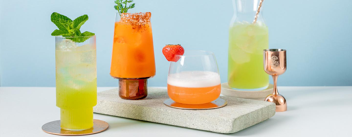 Two Cocktails on Napkins