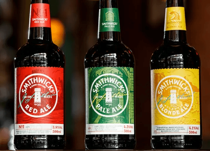 Tres cervezas Smithwick's 