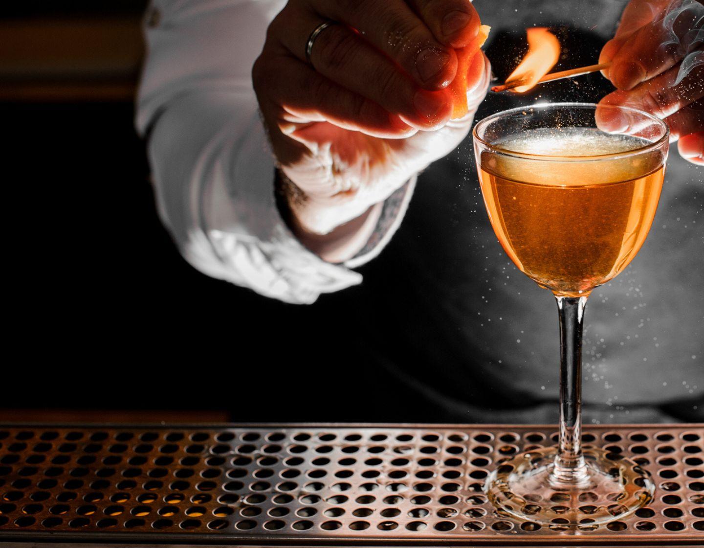 Cocktail with spray
