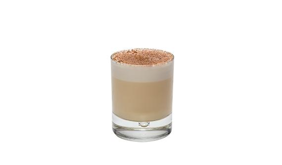 Tom and Jerry cocktail in a rock glass 