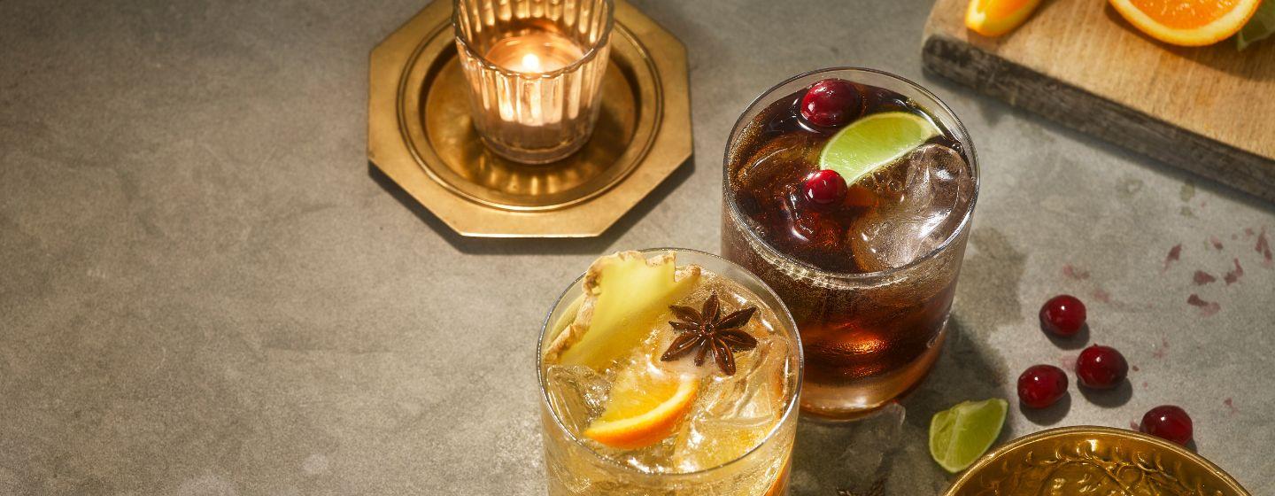 Christmas Drinks on table