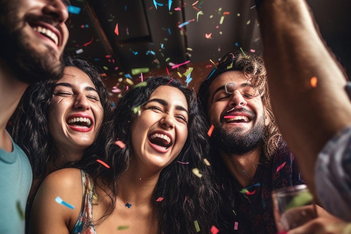 Clientes celebrando carnaval