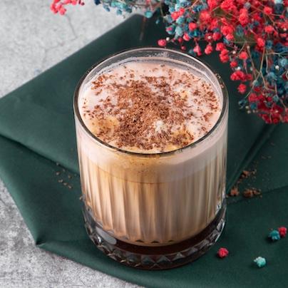 Baileys Over Ice With A Marshmallow