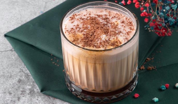 Baileys Over Ice With A Marshmallow