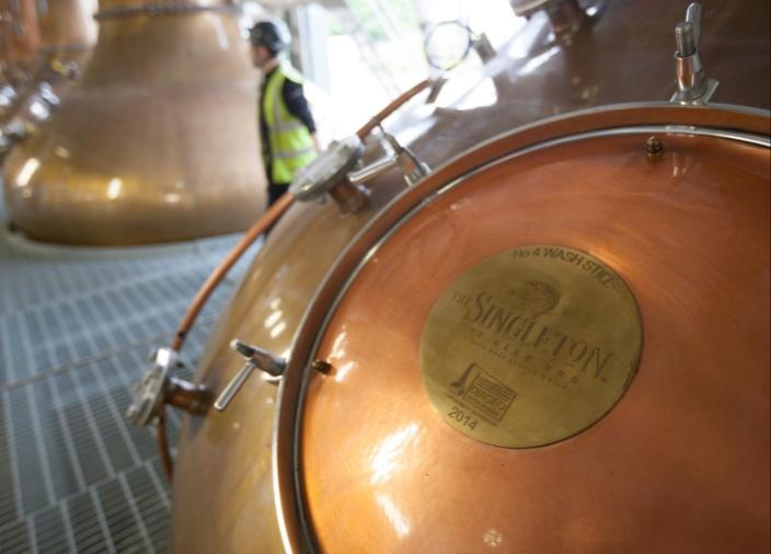 Irish whiskey Distillation pot at Singleton Distillery