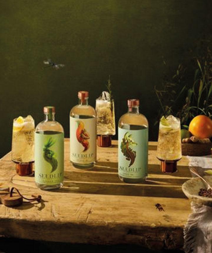a selection of Seedlip drinks