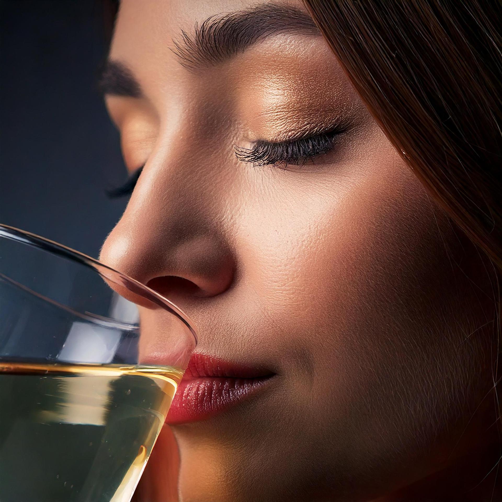 Persona oliendo coctel