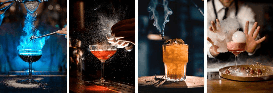 4 cocteles diferentes