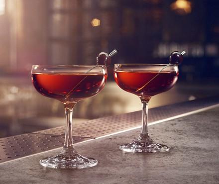 Receta Cóctel Red rye finish manhattan