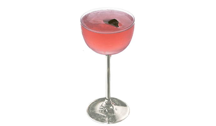 Cóctel Rose and rubarb 