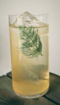 El highball de primavera ruibarbo + eneldo 