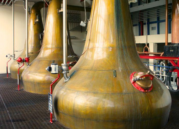 Inside the Glendullan Distillery.
