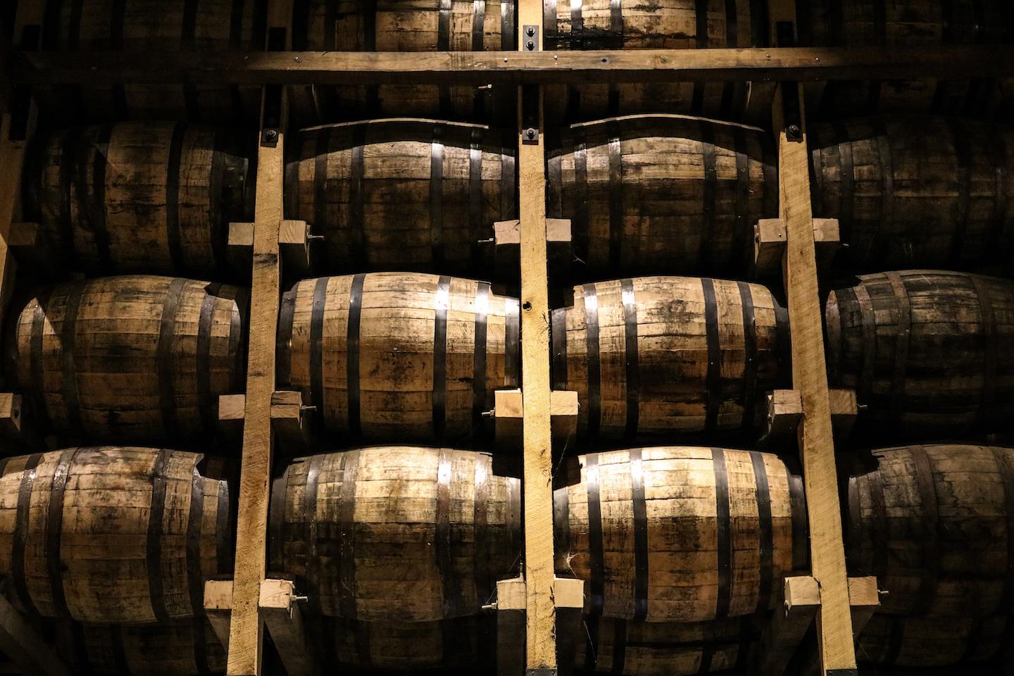 barrels stacked
