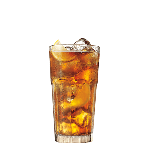Cocktail in a tall rocks glass with ice