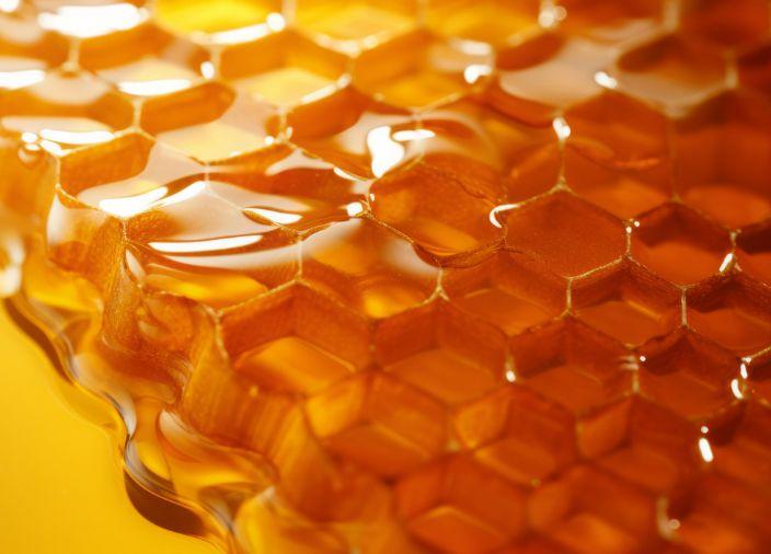 Close up of honey comb.