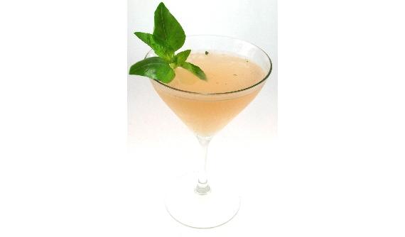 Ruby Grapefruit & Basil Martini