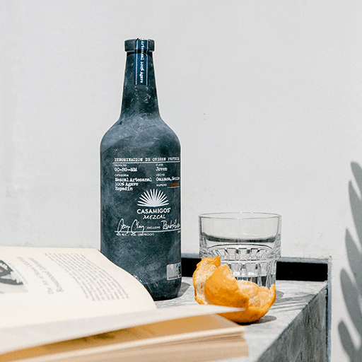 Casamigos bottle with cocktail 