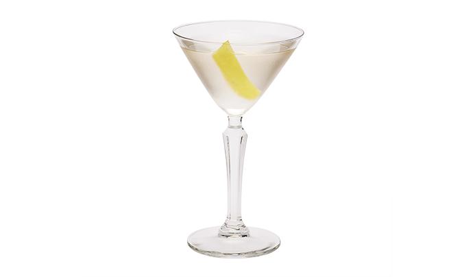 The Connaught Martini Cocktail on a glass table