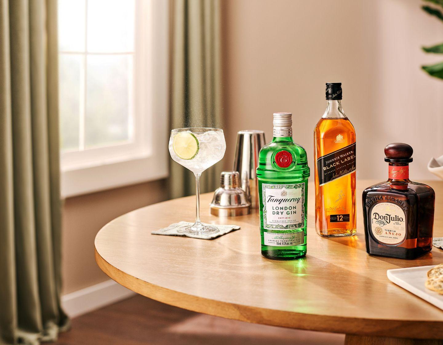 Selection of Diageo owned products.