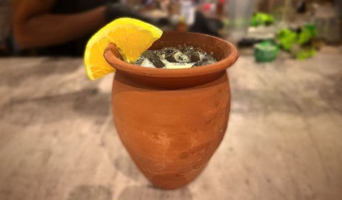 Cantarito tequila cocktail