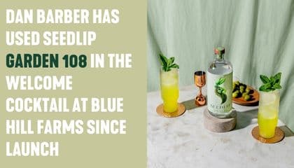 Fact about Seedlip Garden 108 brand overlaid on image 