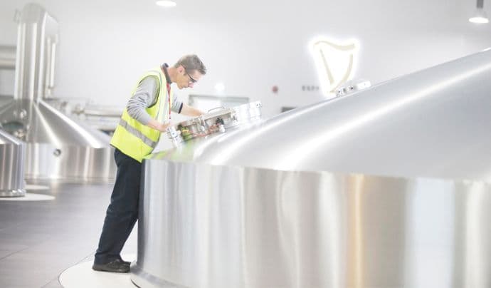 Worker in Guinness factory 